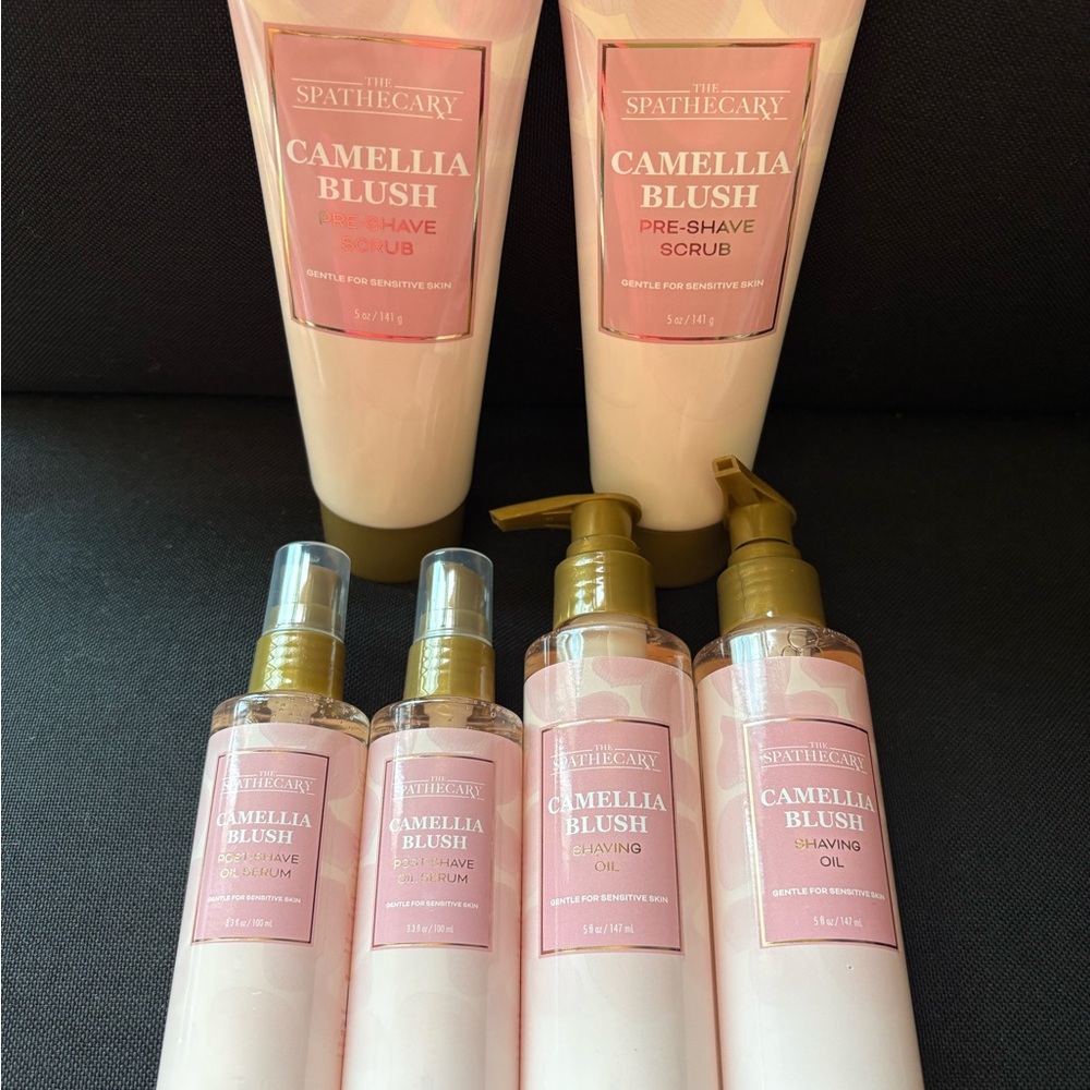 Camellia Blush -Shave Scrub, Oil & Serum 6pc Set